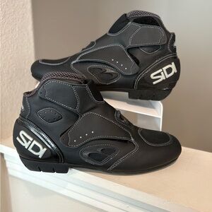 SIDI Mid Motorcycle Boots Leather Men's Size 10 Black New No Box